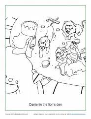 Write in white crayon and then use water color paint to fill it in. Daniel In The Lion S Den Coloring Page