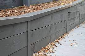 Painted Woodland Grey Retaining Wall Woodland Grey Backyard