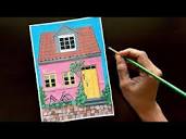 How To Paint A Charming Quaint House With Gouache | Step By Step ...