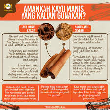Kayu manis ceylon lebih direkomendasikan karena memiliki aroma yang lebih manis dan tekstur yang lebih halus. Jenis Kayu Manis Yang Berbahaya Bagi Kesehatan Cairo Food All Arabian Indian Food