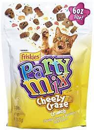 Friskies Party Mix Cheezy Craze Crunch 6 Oz Cat Treats Friskies Party Mix