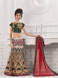Free shipping on orders over $25 shipped by amazon. Pure Heritage Silk Party Wear Kids Lehenga In Green With Digital Print Work Stone Work