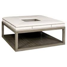 Leick home 10034uv favorite finds ivory finish coffee table. Michael Weiss Wayland Upholstered Nailhead Trim Ash Wood Square Coffee Table 41 W 50 W Kathy Kuo Home