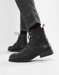 Selected Homme Leather Lace Up Boot With Toe Cap Boots Leather Lace Up Boots Lace Up Boots