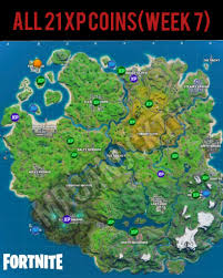 Now you can increase your xp earnings in fortnite, which you can later utilize for various purposes in the game. Updated Map For Week 7 Xp Coins Fortnite Chapter 2 Season 2 Gold Purple Blue Green Fortnitebr