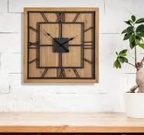 Time Square Wood and Metal Wall Clock | Antique Farmhouse