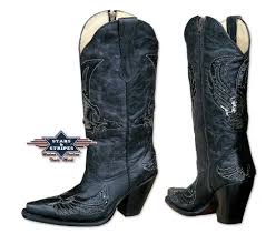 Hier finden sie alles wichtige rund ums pferd und für den reiter, nicht nur wanderreitzubehör: Luxuriose Cowboystiefel Fur Damen Schwarz Amerika Fanshop Der Shop Fur Usa Fans
