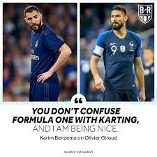 In march 2020 benzema was asked to compare himself to giroud. B R Football On Twitter Karim Benzema On Comparisons With Olivier Giroud