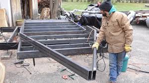 With the same steel frames and some wood, you can make a useful trailer. Frame Tongue Layout Urban Logging Trailer Build Pt 2 Youtube