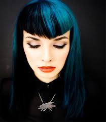 Best Hairstyle For A Wedding Guest Dark Blue Hair Fringe Haircut Hair Color Pictures
