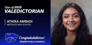 Congratulations to our Mesquite High School graduating #Classof2020!  Special congratulations to Valedictorians Athira Ambadi and Sean Earhart  Fay and Salutatorian Jeffy Yu! #GPSFamily #connectcreatecare