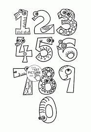 Monster Numbers Coloring Pages For Kids Counting Numbers Printables Free Wuppsy Com Boyama Sayfalari Boyama Kitaplari Faaliyetler