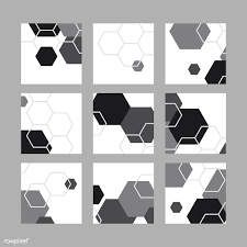 Click to view uploads for anitaanitawartihamid. Black And White Hexagon Geometric Pattern Banner Vectors Set Free Image By Rawpixel Com Geometric Pattern Hexagon Geometric Pattern Background Hexagon Design
