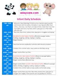 Here's a free template you can download to use for your daily notes home! Infant Daily Schedule Infant Daily Routine For Daycare Or Center