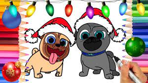 Search images from huge database containing over 620,000 coloring pages. Puppy Dog Pals Christmas Coloring Page Rolly And Bingo Disney Puppy Do Coloring Pages Coloring Books Christmas Colors