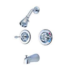 Double take care of shower faucets bathroom taps. Elements Of Design New Orleans Chrome 2 Handle Bathtub And Shower Faucet With Valve Eb661al Rona