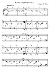 Cant Help Falling In Love Piano Tutorial And Sheet Music Piano Sheet Music Free Cant Help Falling In Love Sheet Music