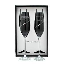 These are made of crystal and silver plate and are engraved with mr. and mrs. in small letters. Engraved Black Champagne Flutes With Swarovski Elements