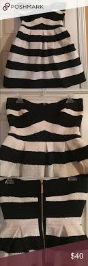 Beautiful Black White Stripe Cocktail Dress Black White Stripes White Stripe Dresses