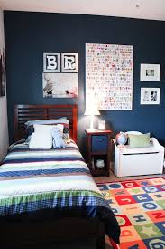 This boy's room decor features calming shades of blue, gray, and white, with small doses of bright green added for fun. Top Innovative Boys Room Blue Paint Bedroom Multitude 6438 Wtsenates
