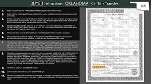 For buyers, you will need to go to the dmv to finish the transfer. Oklahoma Title Transfer Buyer Instructions Youtube