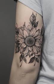 Cool Sunflower Tattoo C Tattoo Artist K R I S T I N A E L I N Sunflower Tattoos Sunflower Tattoo Tattoos