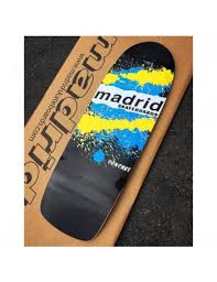 Madrid skateboard deck explosion 40th anniversary yellow 9.875 x 29.875. Skate Old School Boards Skateboard Products