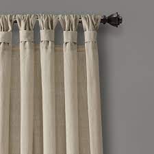 Sometimes tab top curtains are sold as individual panels, which also makes them ideal for narrow windows or doors, where one curtain will be wide enough. Burlap Knotted Tab Top Window Curtain Panel Set Lush Decor Www Lushdecor Com Lushdecor