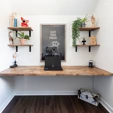 Diy Floating Desk The Navage Patch Floating Desk Diy Wood Desk Floating Wall Desk