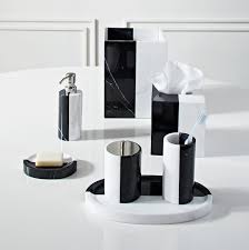 Black And White Marble Bathroom Set Boldly Bisected Take Your Soap From Blah To Spa With Our Canaan Marble Soap Dish Graphic Glamorous And Go Marble Bathroom Bath Accessories Vanity Accessories
