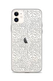 Line Art Doodle Clear Phone Case For Iphone 12 11 Pro Max Xr Etsy Case Clear Phone Case Minimalist Iphone