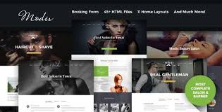 Modis Salon Spa Barber Website Template Website Template Barber Salons