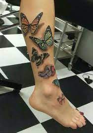 Beautiful Butterfly Design With Shadow 3 D Effect This Tattoo With Some Colorful Flo Colorful Butterfly Tattoo Butterfly Sleeve Tattoo Butterfly Wrist Tattoo