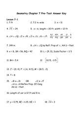 Try this fun geometry quiz for kids and find out! Geometry Chapter 7 Pre Test Answer Key 2014 Geometry Chapter 7 Pre Test Answer Key Lesson 7 1 1 7 Ft 2 7 2 In Wide 4 Fe 24 5 X 6 Length 30 Ft Course Hero