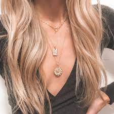 Lana jewelry toggle pendant necklace. Mod Jo Curated Layers 14k Gold Filled Necklaces