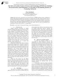 Windows compatibility overview mutoh compatibility overview mutoh compatibility overviewwindows compatibility. Pdf The Role Of Excellent Center Of Science And Technology Ipteks For Building Research Culture And Publication A Case Study At The Bandung Institute Of Technology Indonesia
