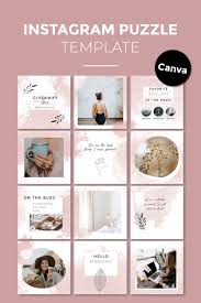 Canva Instagram Puzzle Alma In Rosa Instagram Etsy In 2020 Instagram Feed Planner Instagram Feed Ideas Posts Instagram Template Design