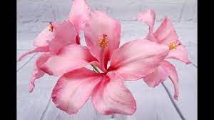 Gumpaste cake flowers come ready to use but are easily accented with petal and luster dust or even air brush spray. How To Make A Stunning Hibiscus Flower Youtube