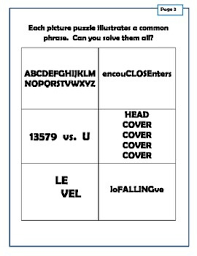 If you can looking for medium level difficulty puzzles checkout teen brain teasers board. Freebie Rebus Puzzles For Critical Thinking By One Teacher S Adventures
