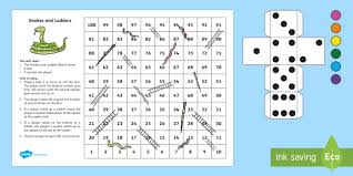 Interactive Snakes And Ladders Board Game Primary Resources Take turns with your opponent to roll dice, the number that the dice lands on is the number of squares that you can move your counter. snakes and ladders board game