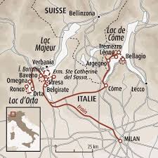 Circuit Carte Italie Trilogie Des Lacs Come Majeur Et Orta Lac Italie Italie Lac Majeur Italie