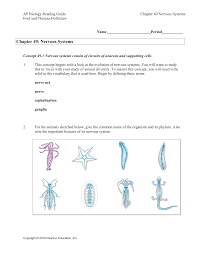 Ap Bio Ch 49 Reading Guide