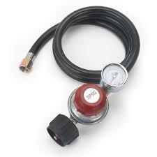 Single or double stage lp regulators will keep constant pressure in your rv gas lines for appliances that require stable gas supply. 3 8 Female Flare Nut Universal Qcc1 Replacement Hose With Regulator For Most Lp Gas Grill Styddi 6 Feet Low Pressure Propane Regulator And Hose With Propane Tank Gauge Heater And Fire Pit