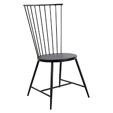 Cherry dining table and matching sackback chairs. Berry Windsor Style Black Dining Chair At Home