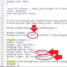 css color chart codes or html color codes blogger hints