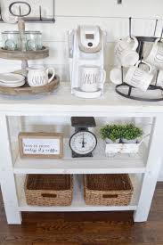 It can also be used as a side table. Diy Coffee Bar Table How To Build Your Own Farmhouse Style Distressed Coffee Bar Table Diy Coffee Bar Table Coffee Bar Home Diy Coffee Bar