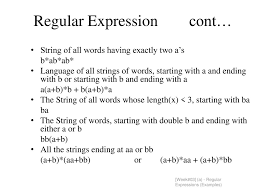 One line of regex can easily replace several dozen lines of programming codes. Regular Expressions Examples Ppt Download