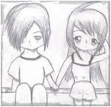 Resultado De Imagen Para Dibujos A Lapiz De Amor Anime Faciles Cartoon Drawings Cartoon Drawings Of People Drawings