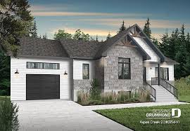 Que vous choisissiez une maisons unifamiliale contemporaine avec double garage ou un jumelé moderne de plain pied, vous retrouverez toujours les standards de qualité qui font la réputation de les entreprises lachance. Plan Maison 2 Chambres 1 S Bain Garage 3154 V1 Dessins Drummond