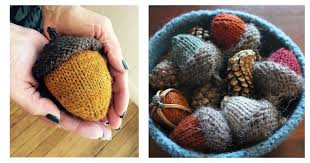 Cut the yarn, thread through remaining stitches and pull tight. Acorn Free Knitting Pattern